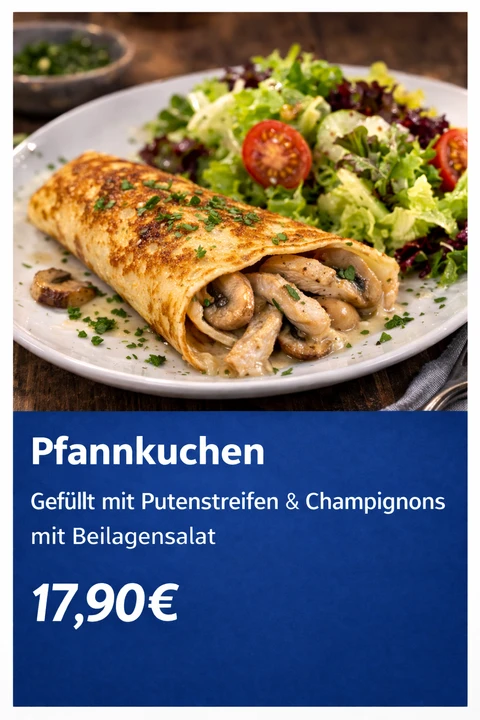 Herzhafter Pfannkuchen im Restaurant Humpen in Breisach